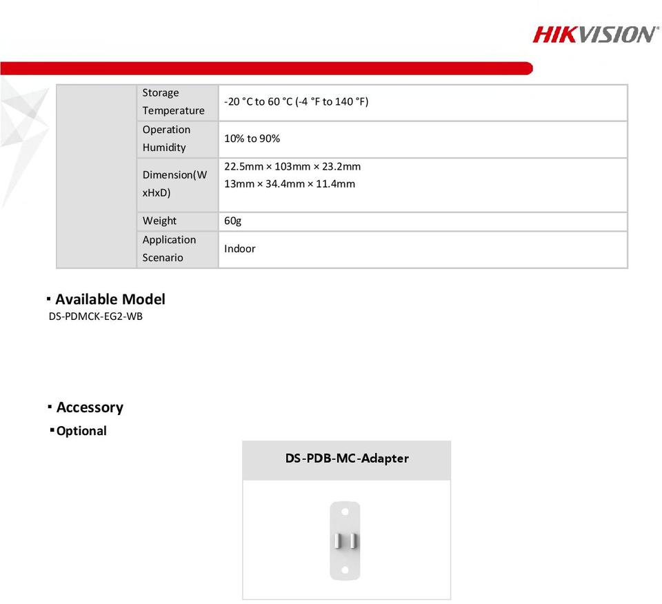 Hikvision DS-PDMCK-EG2-WB AX Pro Wireless Reed Switch & Shock Sensor 2